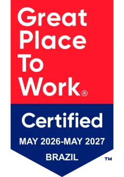 Great Place to Work, certificada de maio de 2026 a maio de 2027