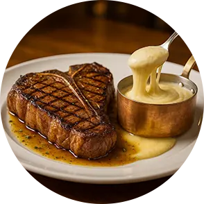 T-bone com aligot
